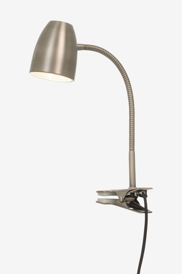 Aneta Lighting - Klemmelampe Sand/krom - Grå - Skrivebordslamper - - Homeroom